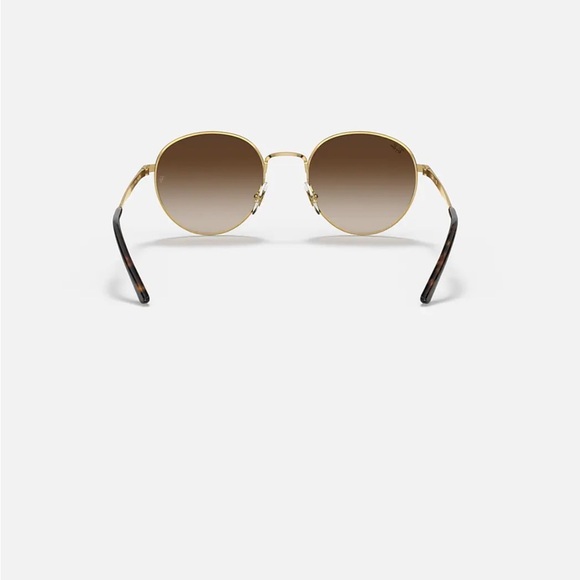 NIB Ray Ban Arista Round Sunglasses Polished Arista Gold Brown Gradient RB3681 - Picture 9 of 12